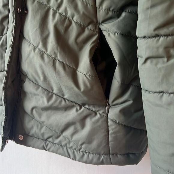 Free Country Puffer Green Dual Zip Partial Fleece Lined Women’s S - Picture 5 of 16